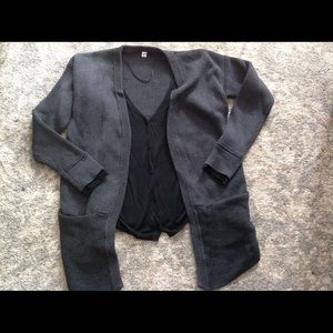 Lululemon cardigan sweater- sz.8 grey/black